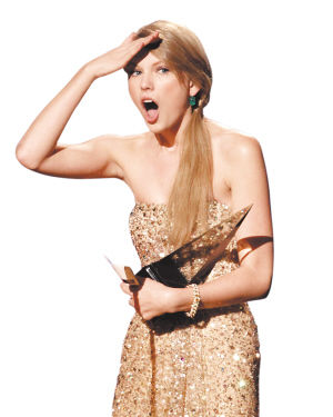 22岁的乡村女歌手泰勒·斯维芙特对自己得奖不敢置信。