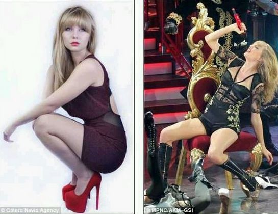酷似美国女星泰勒-斯威夫特