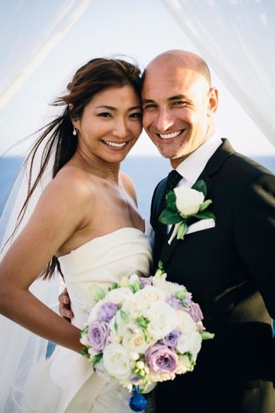 张玉华(左)被曝2012与加拿大籍老公David結婚