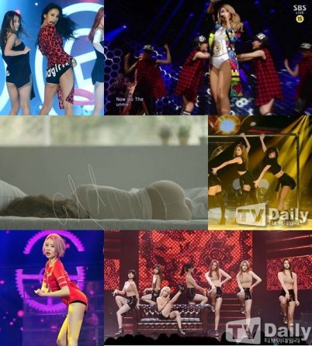 韩国女歌手们的过度“裸露”竞争格外激烈