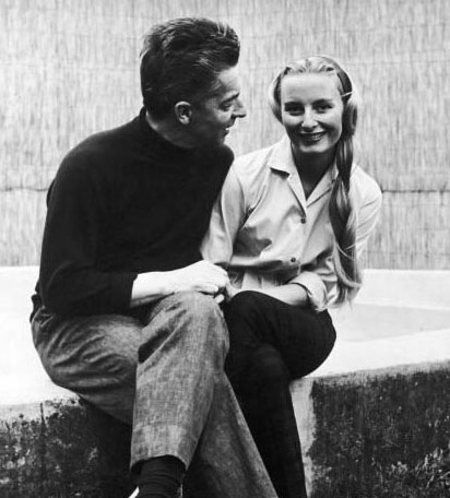 图文:卡拉扬家庭照--卡拉扬与妻子