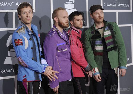 Coldplay组合亮相集体搞怪
