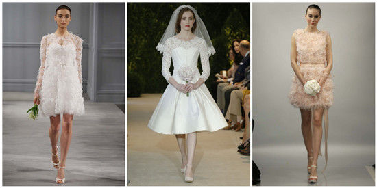 左起：Monique Lhuillier,Carolina Herrera, Theia