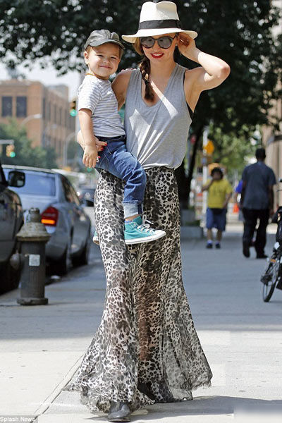 米兰达雪纺印花长裙