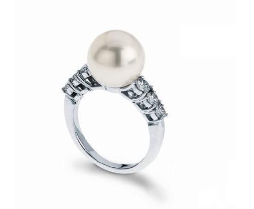 Giovanna Broggian系列铂金珍珠戒指