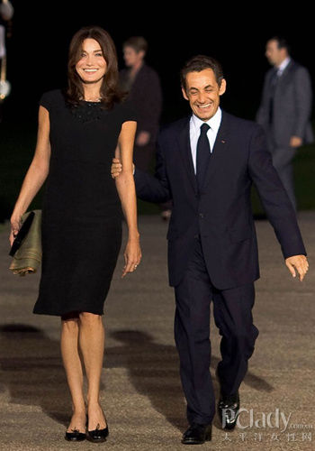 卡拉-布吕尼和前法国总统萨尔科齐