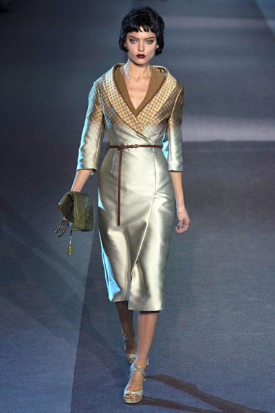 4Louis Vuitton(LV)2013秋冬 缎面七分袖风衣外套