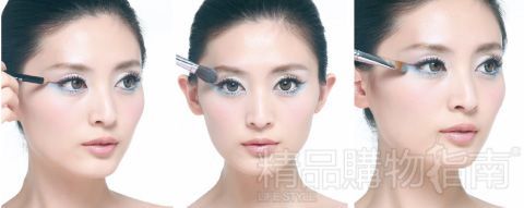 蓝紫色 全框式彩色眼妆