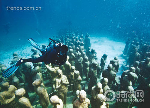 坎昆Cancun海底雕塑