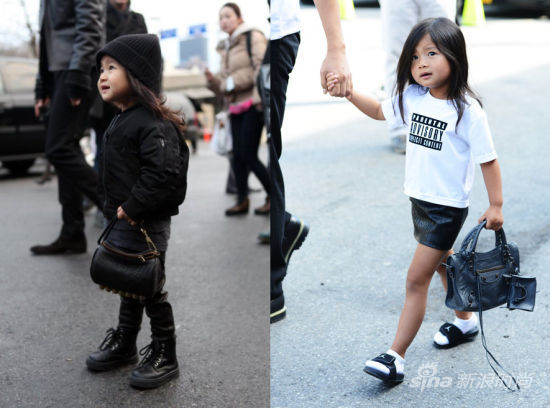 王大仁侄女的配饰也从Alexander Wang的铆钉包换成了Balenciaga的机车包