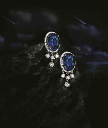星空- 蓝宝石耳环