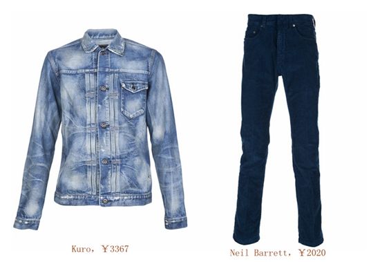 牛仔夹克+牛仔裤