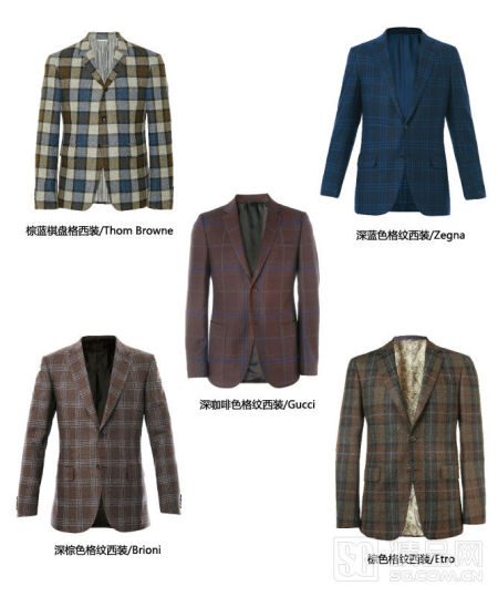 格纹西装单品推荐