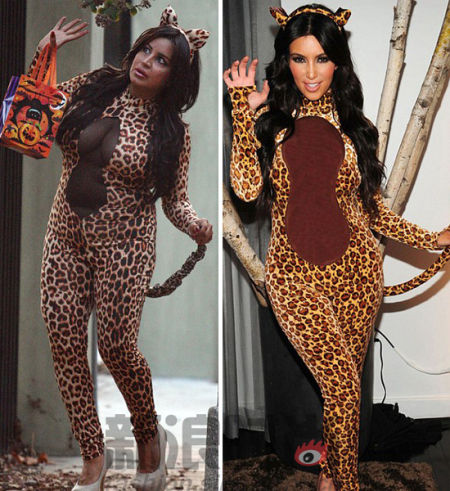 肥女(左)卡戴珊(右)