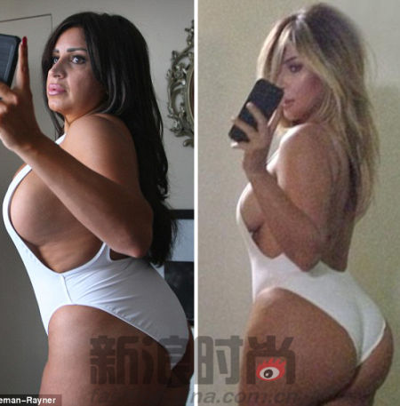 模仿卡戴珊自拍照