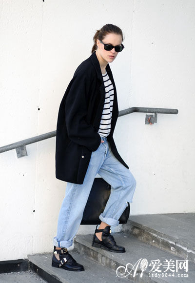 呢子大衣的气场搭配