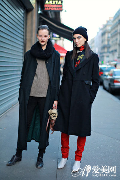 呢子大衣的气场搭配