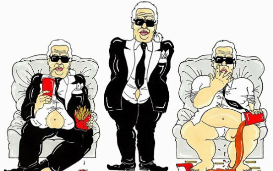 卡尔·拉格斐成被吐槽漫画