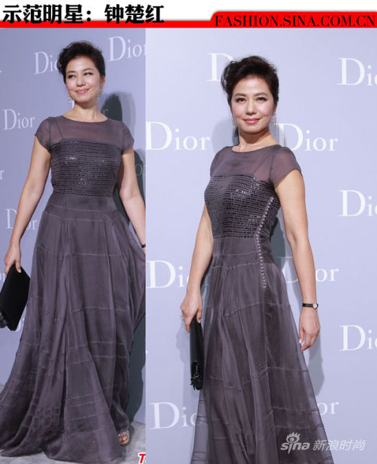 女神始祖钟楚红宝刀不老 低胸优雅气场强大