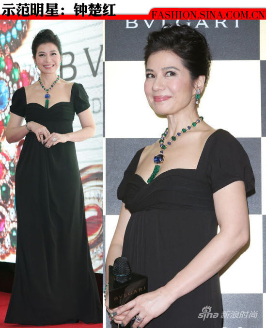 女神始祖钟楚红宝刀不老 低胸优雅气场强大