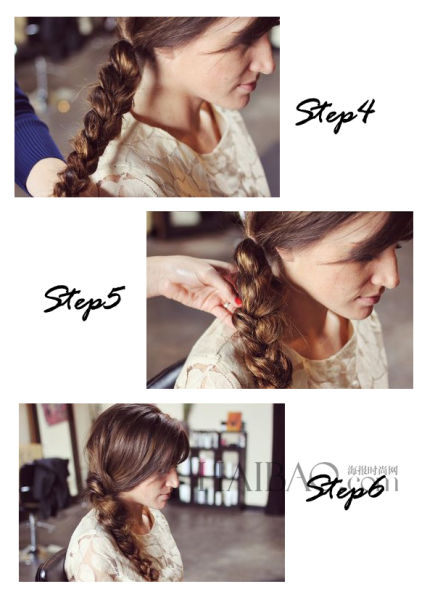 邻家女孩蓬松麻花辫DIY步骤