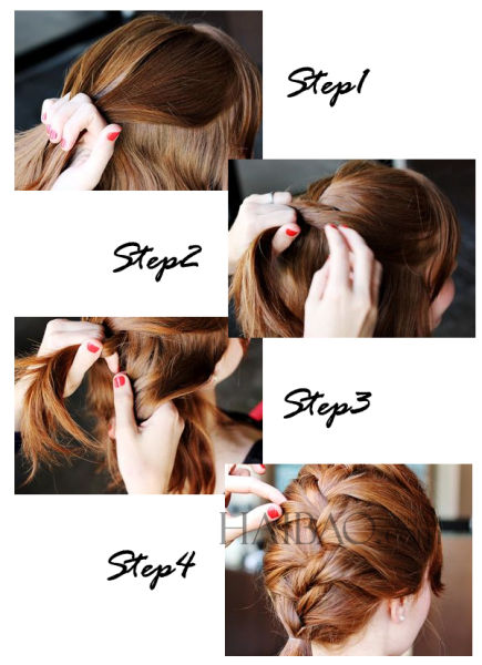 韩剧女主角鱼骨马尾DIY步骤