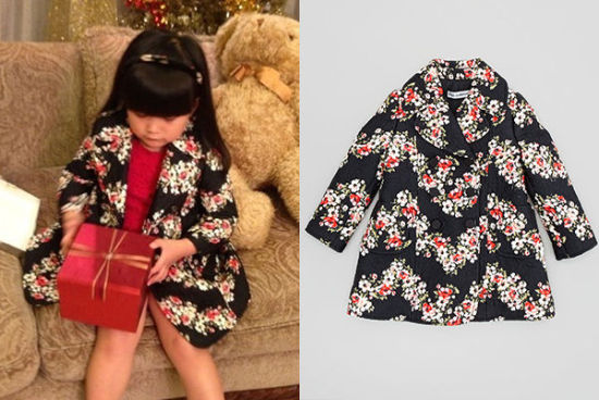 王诗龄in Dolce&Gabbana印花外套