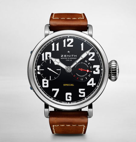 真力时复刻的1939年代法国飞行表“Montre d'Aeronef Type 20”腕表