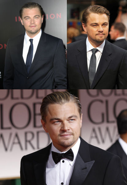 莱昂纳多喜欢经典黑色西装