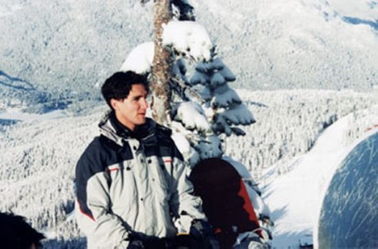 米歇尔-特鲁多生前在雪场的照片