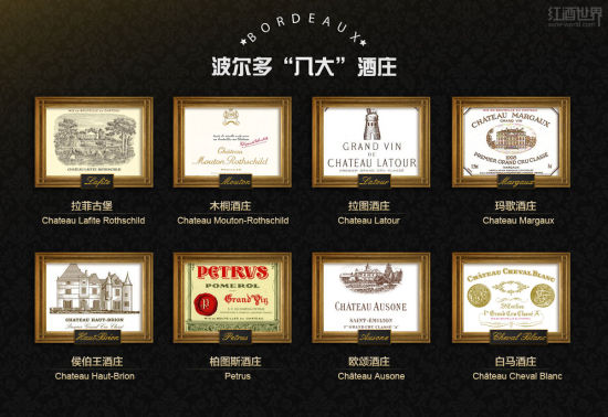 “波尔多八大”是法国波尔多(Bordeaux)产区最著名的八座酒庄