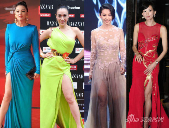  女星亲睐高叉礼服