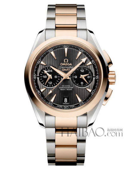 欧米茄 (Omega) 海马系列Aqua Terra GMT计时表 (18K 红金钢表款)
