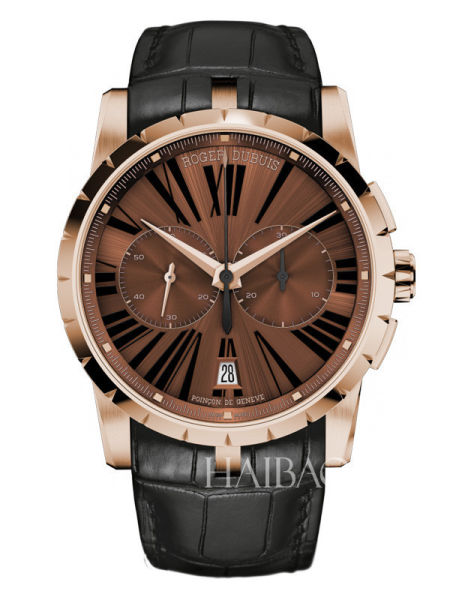 罗杰杜彼 (Roger Dubuis) Excalibur 42 Chronographe玫瑰金计时男士腕表
