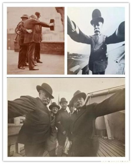 卖萌自拍历史悠久 105年前英伦绅士自拍照