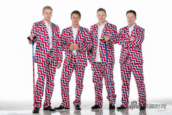 挪威冰壶队的之字格队服