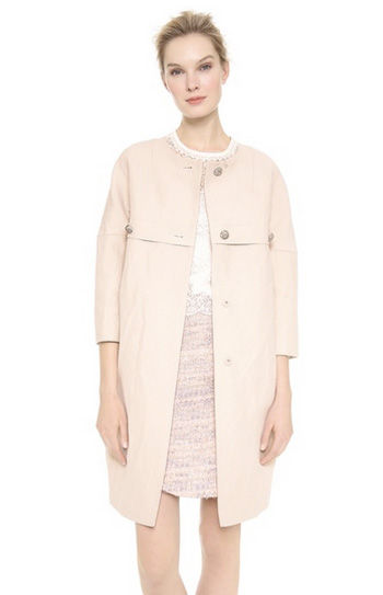 Leur Logette竹节纹亚麻外套