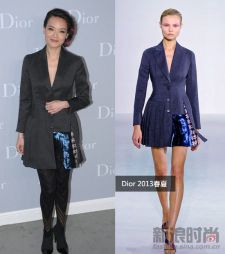 舒淇穿Dior2013春夏系列西装