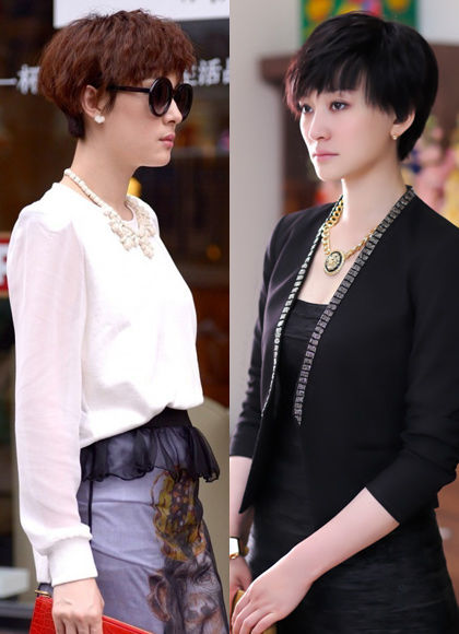 孙俪白领造型PK李小冉