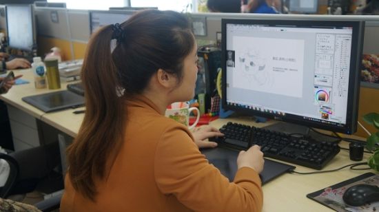 原画师设计貔貅中