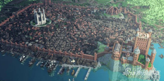 Westeroscraft打造的君临城，出自《权利的游戏》