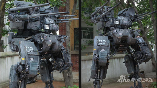 技术宅用废旧汽车零件打造巨型机甲