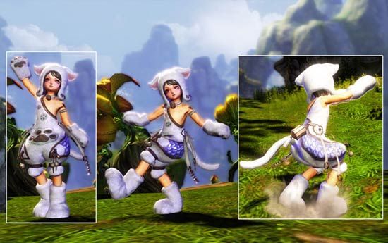 萌男白色的小犬套