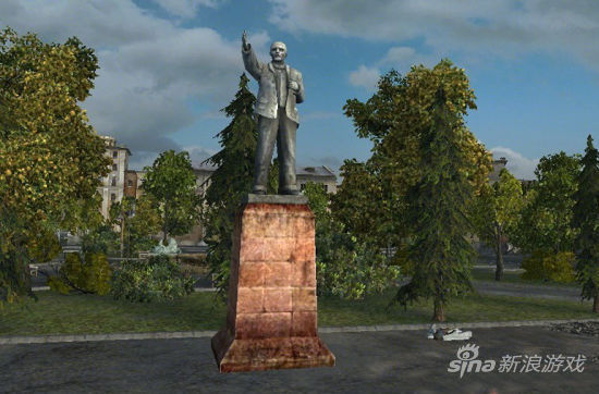 游戏中的列宁雕像