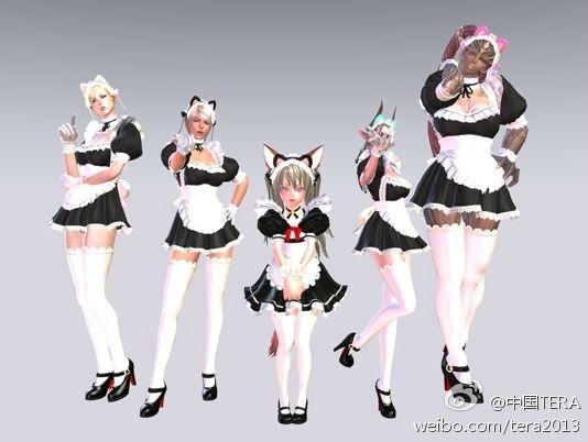 《TERA》不同种族女仆装