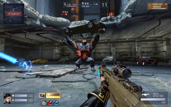 怒啸岩举起车辆