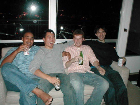 从左至右：Michael Seibel、Justin Kan、Kyle Vogt、 Emmett Shear