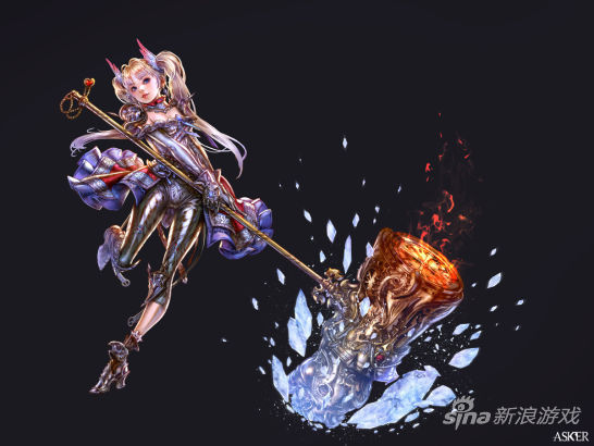《魔剑英雄》战斗法师职业原画
