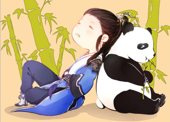 《天刀ol》唐门男女和大熊猫