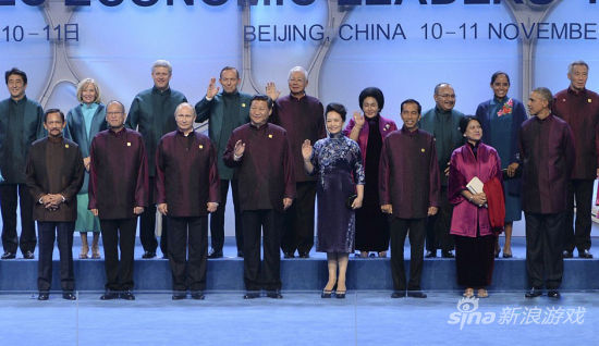 手机页游再升级 恶搞APEC元首换装小游戏